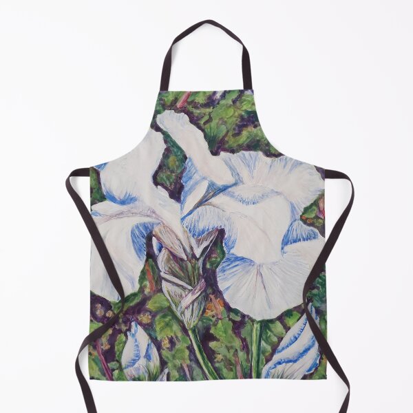Item preview, White and Blue Bearded Iris designed and sold by LymphomaLass.