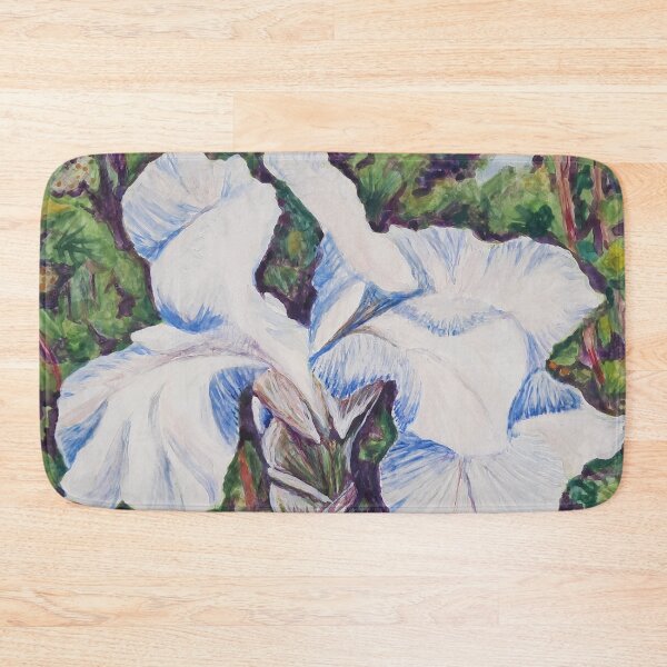 Item preview, White and Blue Bearded Iris designed and sold by LymphomaLass.