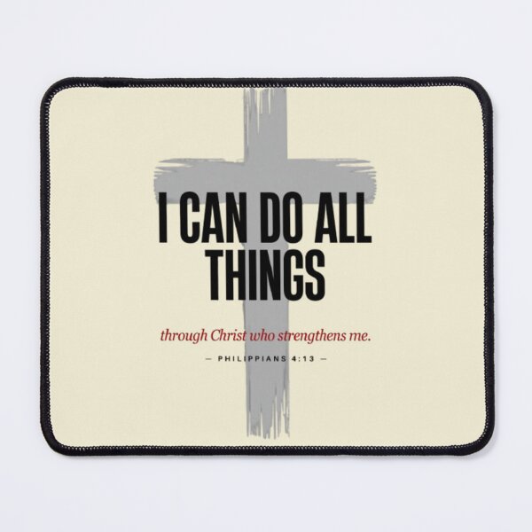 Item preview, I Can Do All Things Through Christ – Philippians 4:13 Christian Typography designed and sold by PoppaBear71.