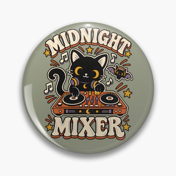 Item preview, Midnight Mixer Retro Black Cat DJ designed and sold by  MAD's Recreation Studio.