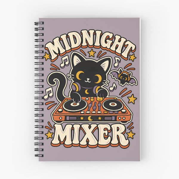 Item preview, Midnight Mixer Retro Black Cat DJ designed and sold by  MAD's Recreation Studio.