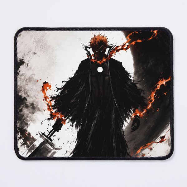 Item preview, Dark Flame Sword Warrior – Black Samurai Anime-Inspired Art designed and sold by Dyan4.