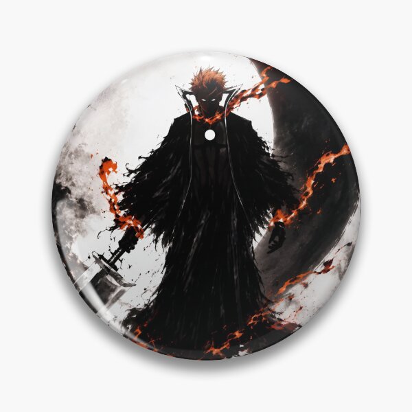 Item preview, Dark Flame Sword Warrior – Black Samurai Anime-Inspired Art designed and sold by Dyan4.