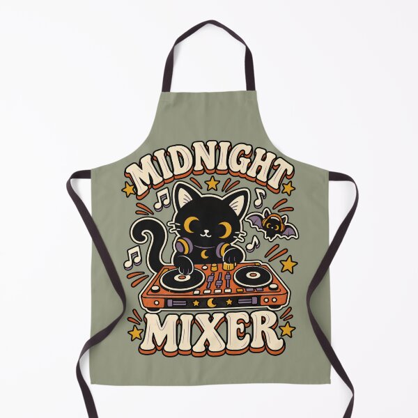 Item preview, Midnight Mixer Retro Black Cat DJ designed and sold by MAD's Recreation Studio.