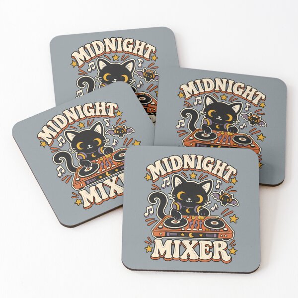 Item preview, Midnight Mixer Retro Black Cat DJ designed and sold by  MAD's Recreation Studio.