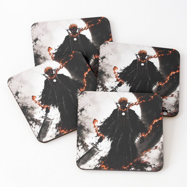 Item preview, Dark Flame Sword Warrior – Black Samurai Anime-Inspired Art designed and sold by Dyan4.