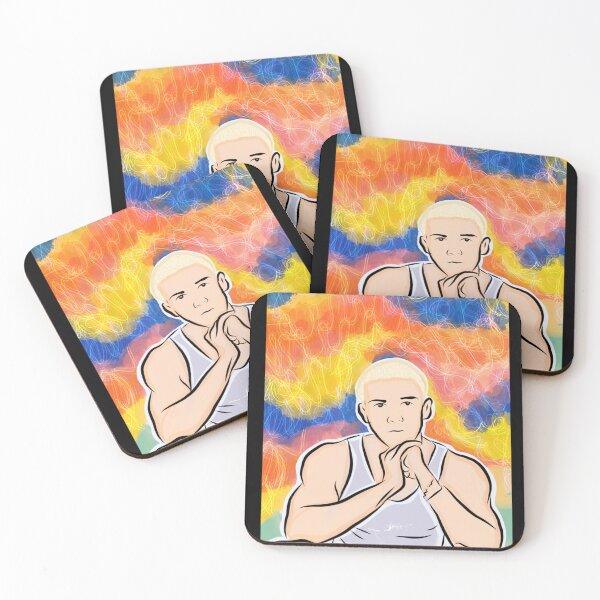 Item preview, vibrant pop art portrait of blonde man designed and sold by Jay21743ori.