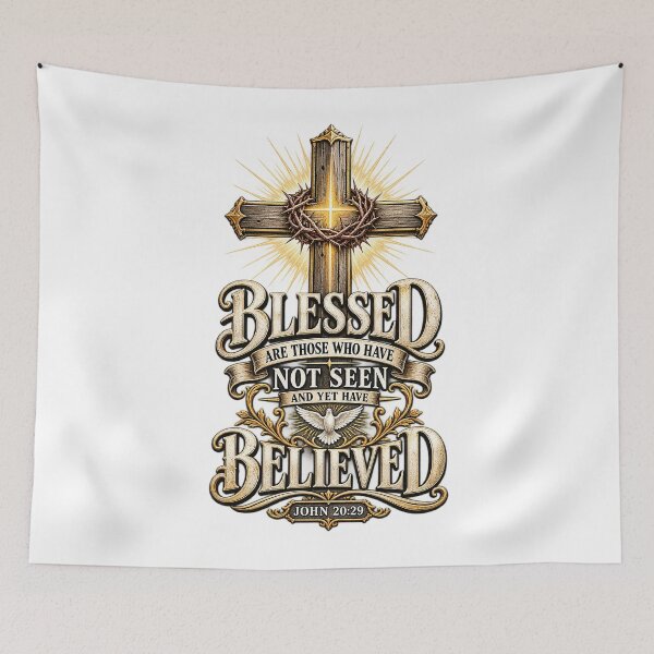Item preview, Blessed Are Those Who Have Not Seen And Yet Have Believed John 20:29 Vintage Cross designed and sold by Derekquie.