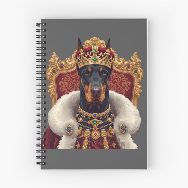 Item preview, Royal Doberman King – Regal Crowned Dog Fantasy Art designed and sold by RobertArt08.