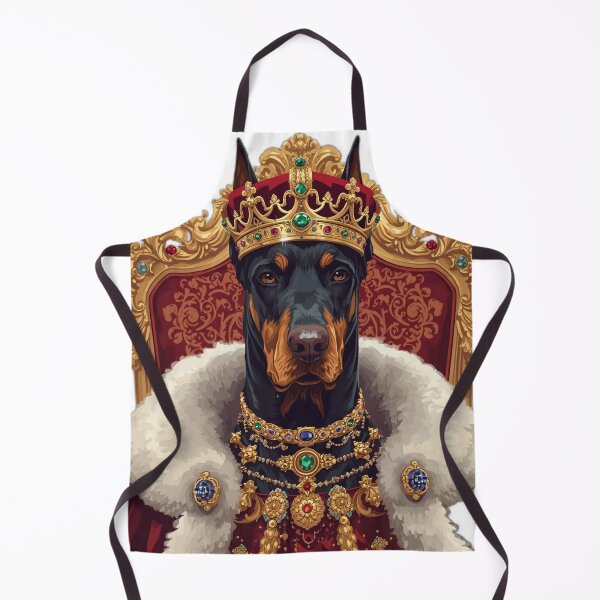 Item preview, Royal Doberman King – Regal Crowned Dog Fantasy Art designed and sold by RobertArt08.