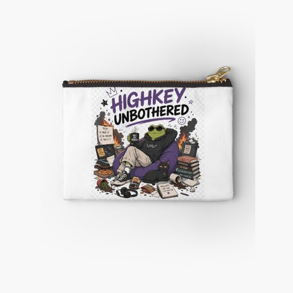 Item preview, Highkey Unbothered Frog – Funny Sarcastic Meme designed and sold by Strongermind.