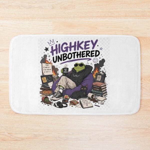 Item preview, Highkey Unbothered Frog – Funny Sarcastic Meme designed and sold by Strongermind.