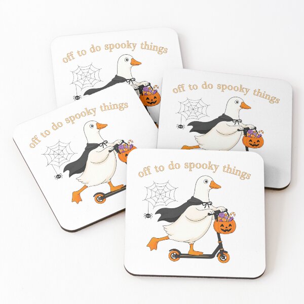 Item preview, Off To Do Spooky Things Goose, Cute Spooky Goose, Pumpkin Candy designed and sold by LandFinStudio.