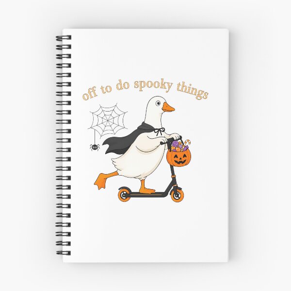 Item preview, Off To Do Spooky Things Goose, Cute Spooky Goose, Pumpkin Candy designed and sold by LandFinStudio.
