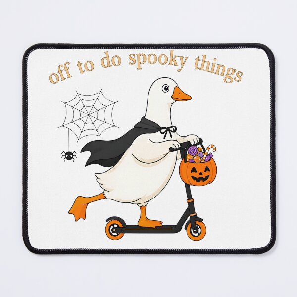 Item preview, Off To Do Spooky Things Goose, Cute Spooky Goose, Pumpkin Candy designed and sold by LandFinStudio.