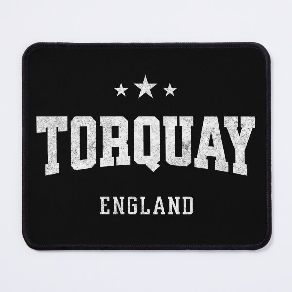 Item preview, Torquay England Vintage Varsity Distressed Retro College Travel Design designed and sold by NiceTeeClub.