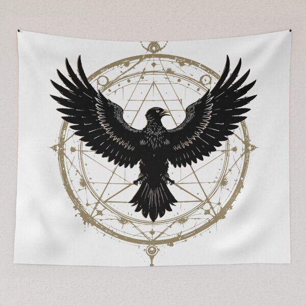 Item preview, Winged Black Vulture Sacred Geometry designed and sold by Maria Garcia´s.
