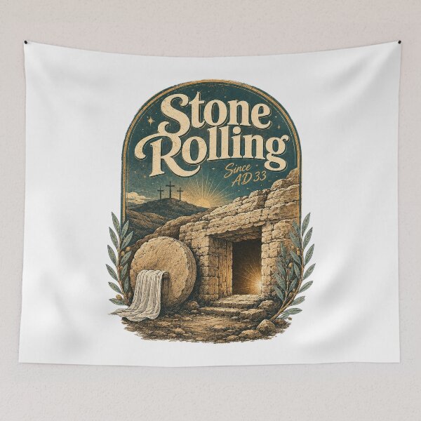 Item preview, Stone Rolling Since AD 33 Empty Tomb Christian Resurrection Vintage designed and sold by Derekquie.