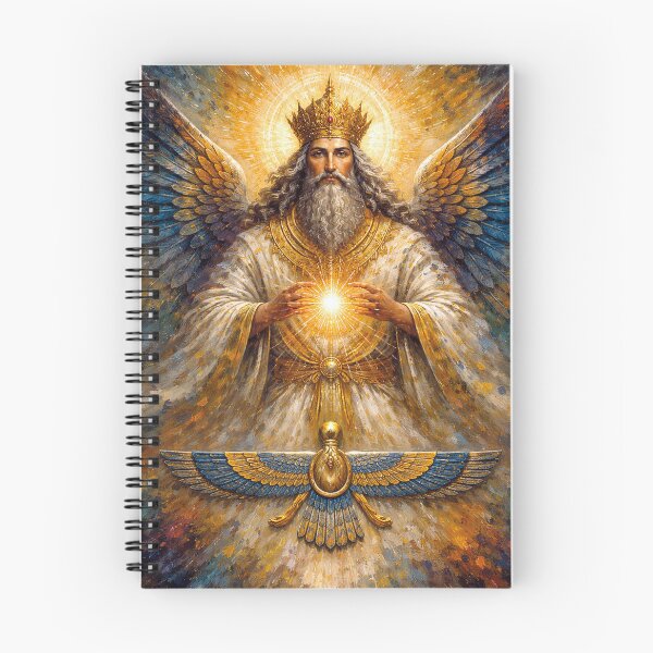 Item preview, Ahura Mazda – A Zoroastrian God Painting designed and sold by GalleryKauffeld.