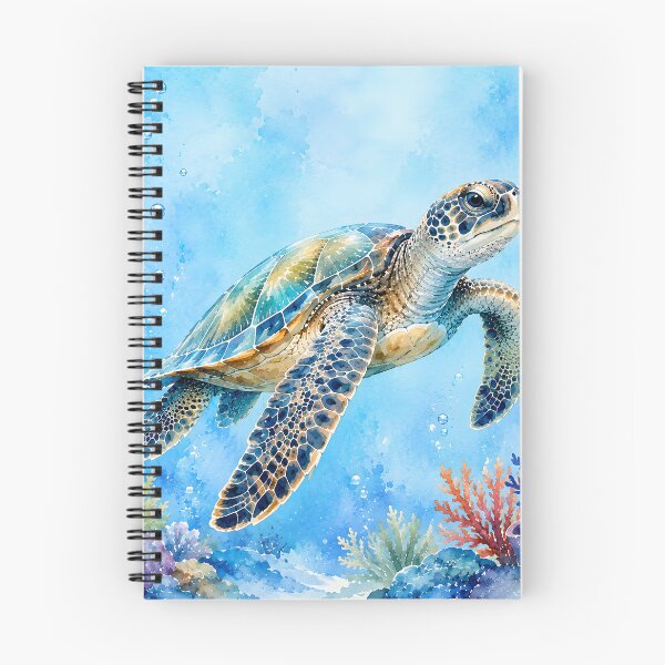 Item preview, Watercolor Cute Sea Turtle Underwater designed and sold by trendspatterns.