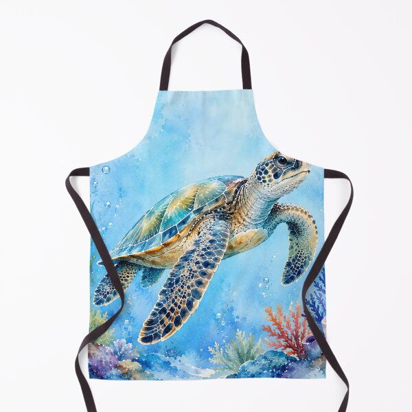 Item preview, Watercolor Cute Sea Turtle Underwater designed and sold by trendspatterns.