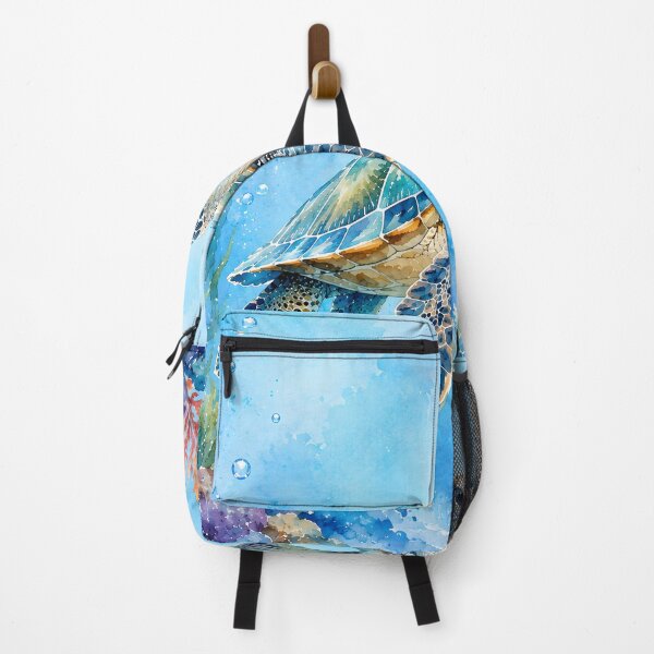 Item preview, Watercolor Cute Sea Turtle Underwater designed and sold by trendspatterns.