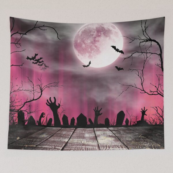 Item preview, Night of the Living Dead – Haunted Graveyard Full Moon Art | Red designed and sold by Frohyou.
