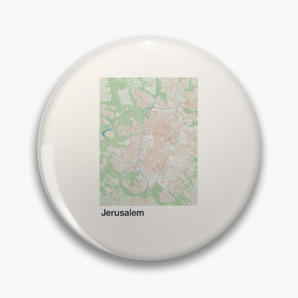 Artikelvorschau, Minimalistische Jerusalem-Kartenkunst entworfen und verkauft von MapsNerd.