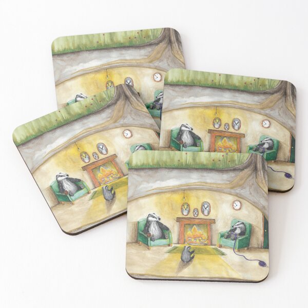 Item preview, Badger family designed and sold by Kimberley Cummings Illustration.