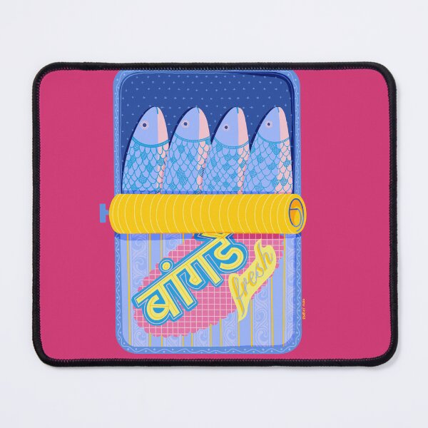 Item preview, Sardine Tin Fish Art Print - Maximalist Retro Food Illustration, Bold Colourful Wall Art designed and sold by oh-so-odd.