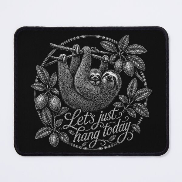 Item preview, Sloth mother with baby – Let's Hang Today designed and sold by JVFotoArt.