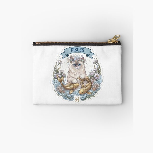 Item preview, Cute Pisces Cat Zodiac Sign Astrological Aesthetic designed and sold by PetalsPaws.