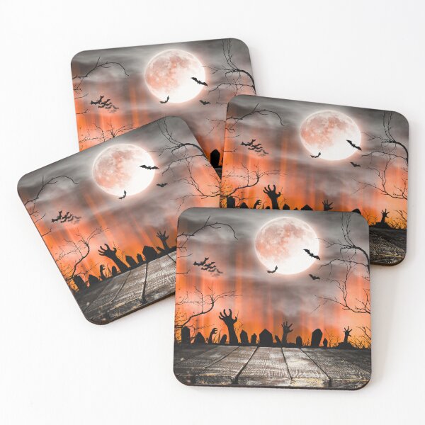 Item preview, Night of the Living Dead – Haunted Graveyard Full Moon Art | Orange designed and sold by Frohyou.
