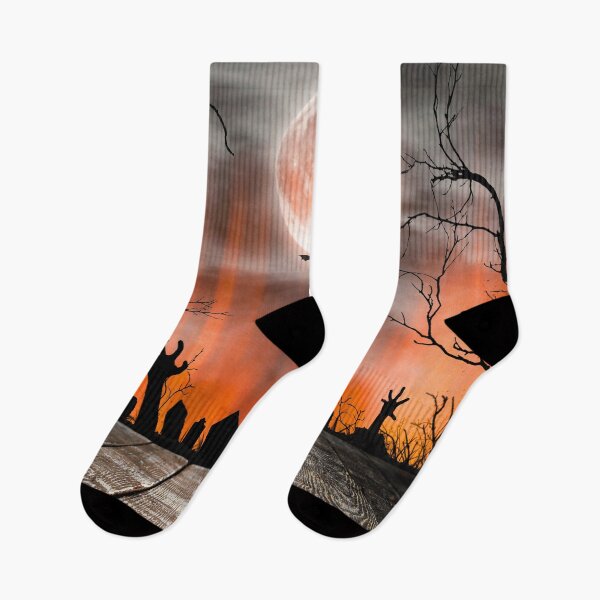 Item preview, Night of the Living Dead – Haunted Graveyard Full Moon Art | Orange designed and sold by Frohyou.