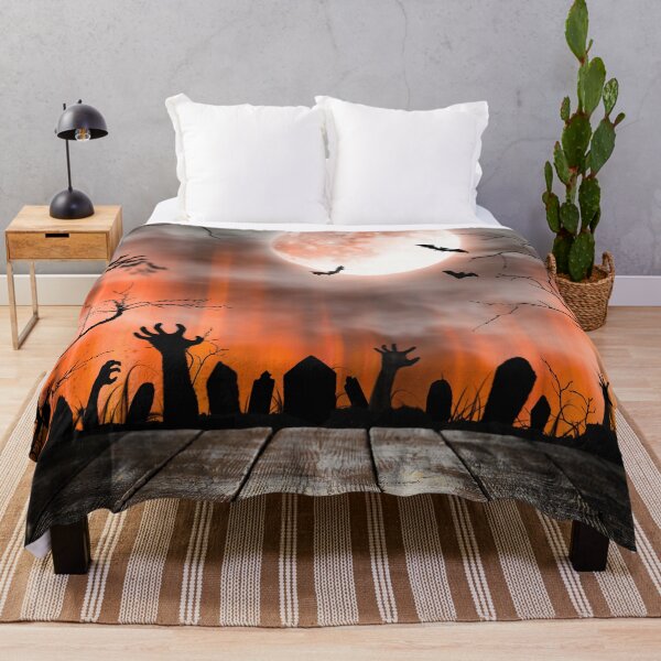 Item preview, Night of the Living Dead – Haunted Graveyard Full Moon Art | Orange designed and sold by Frohyou.