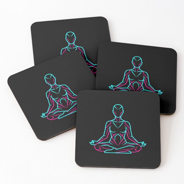 Item preview, Neon Lotus Pose Zen Aesthetic designed and sold by MarCinu Art.