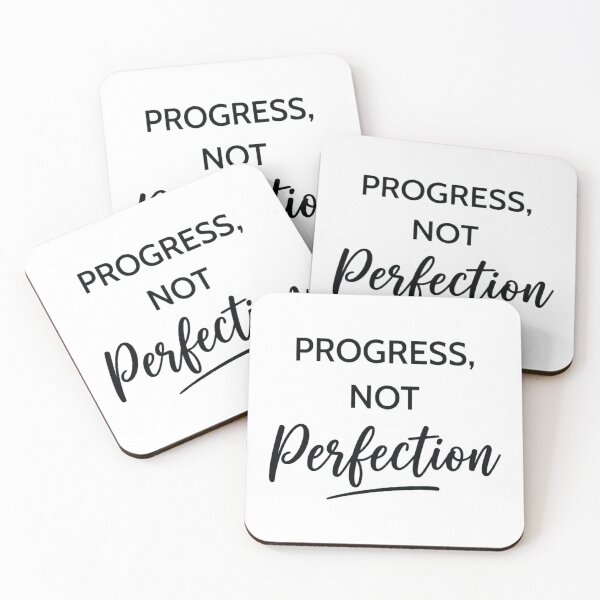 Item preview, Progress, Not Perfection, Inspirational Motivational designed and sold by CloudyPress.