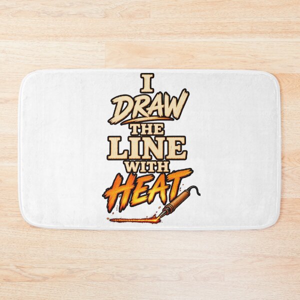 Item preview, I Draw the Line With Heat - Funny Pyrographer Gift designed and sold by UrbanCanvvas.