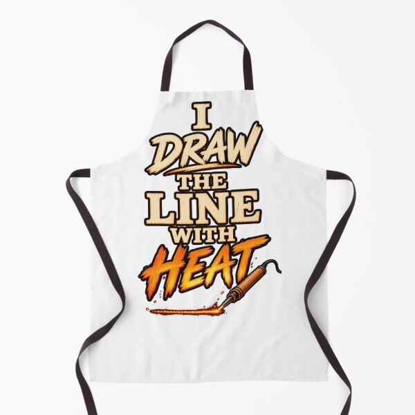 Item preview, I Draw the Line With Heat - Funny Pyrographer Gift designed and sold by UrbanCanvvas.