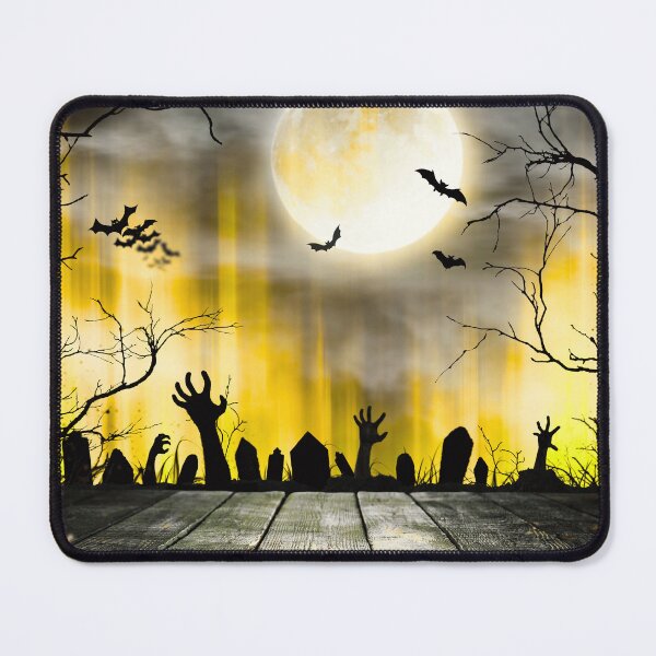 Item preview, Night of the Living Dead – Haunted Graveyard Full Moon Art | Yellow designed and sold by Frohyou.