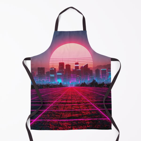 Item preview, Retrowave Cyberpunk Skyline - 80s Outrun Landscape designed and sold by Artdavesalzburg.