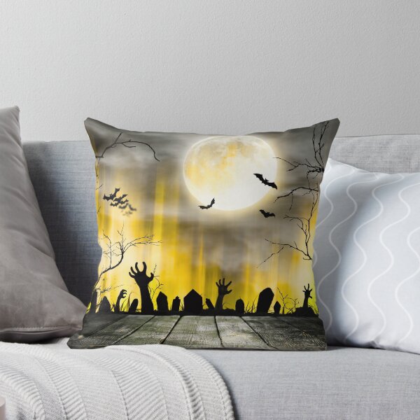 Item preview, Night of the Living Dead – Haunted Graveyard Full Moon Art | Yellow designed and sold by Frohyou.