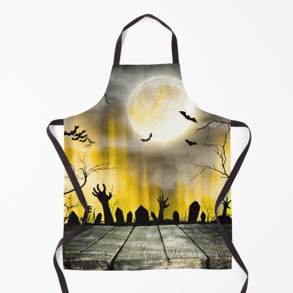 Item preview, Night of the Living Dead – Haunted Graveyard Full Moon Art | Yellow designed and sold by Frohyou.