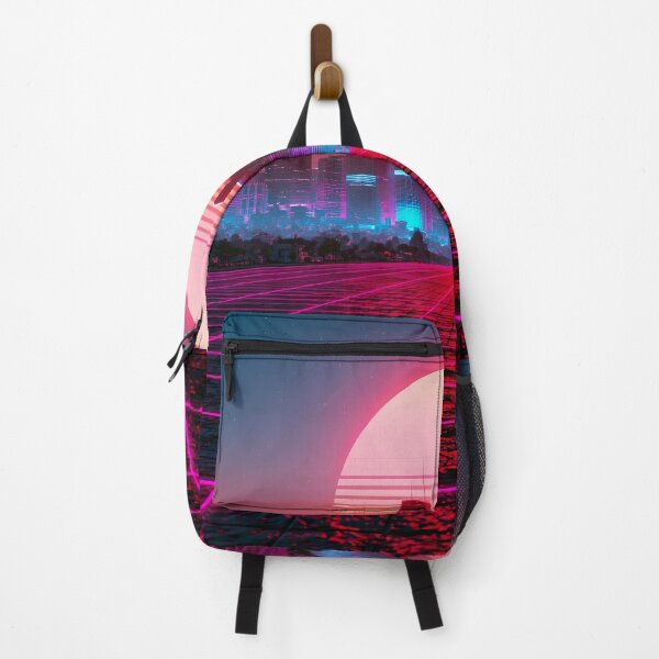 Item preview, Retrowave Cyberpunk Skyline - 80s Outrun Landscape designed and sold by Artdavesalzburg.