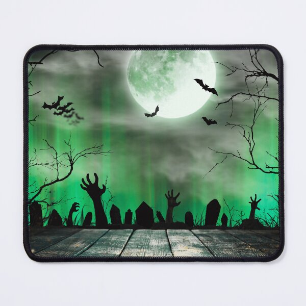 Item preview, Night of the Living Dead – Haunted Graveyard Full Moon Art | Green designed and sold by Frohyou.