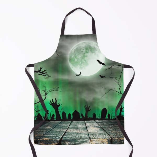 Item preview, Night of the Living Dead – Haunted Graveyard Full Moon Art | Green designed and sold by Frohyou.