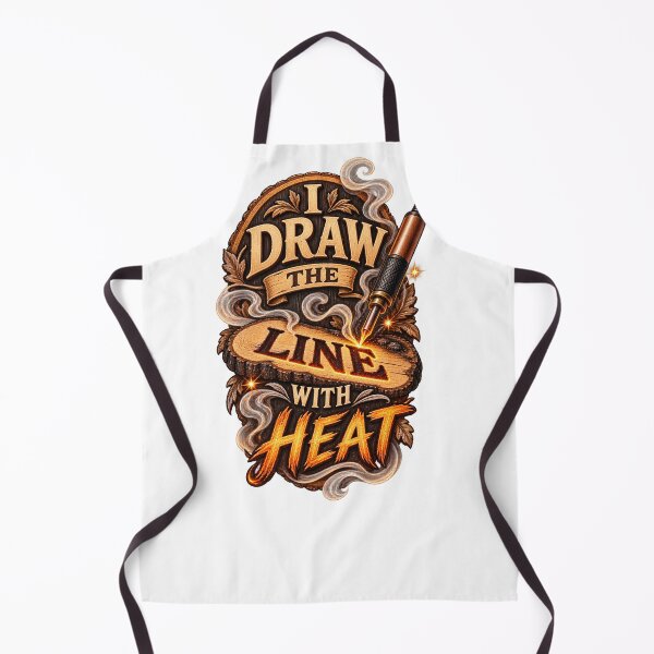 Item preview, Wood Burning Artist Gift - I Draw the Line With Heat designed and sold by UrbanCanvvas.