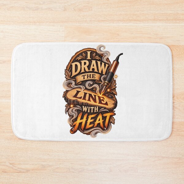 Item preview, Wood Burning Artist Gift - I Draw the Line With Heat designed and sold by UrbanCanvvas.