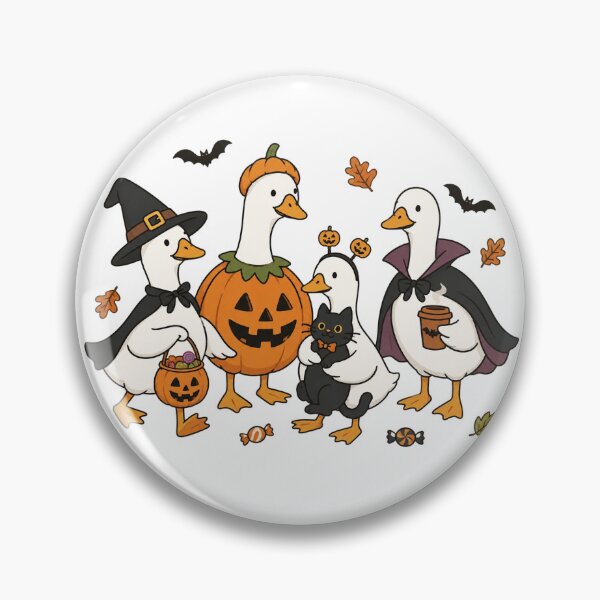 Item preview, Goose Halloween Ghost Silly Goose Spooky Pumpkin designed and sold by LandFinStudio.