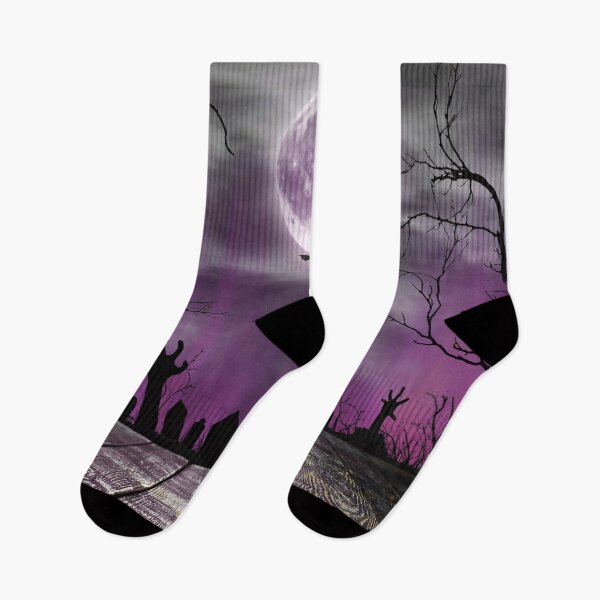 Item preview, Night of the Living Dead – Haunted Graveyard Full Moon Art | Purple designed and sold by Frohyou.